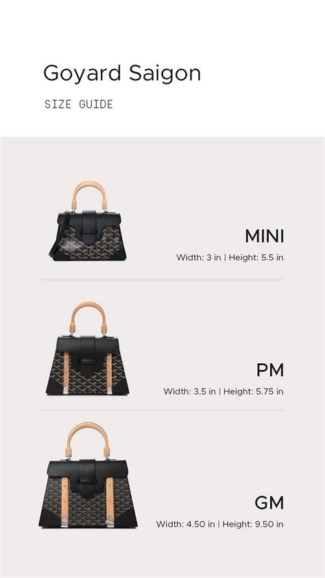 saigon Goyard bag sizes